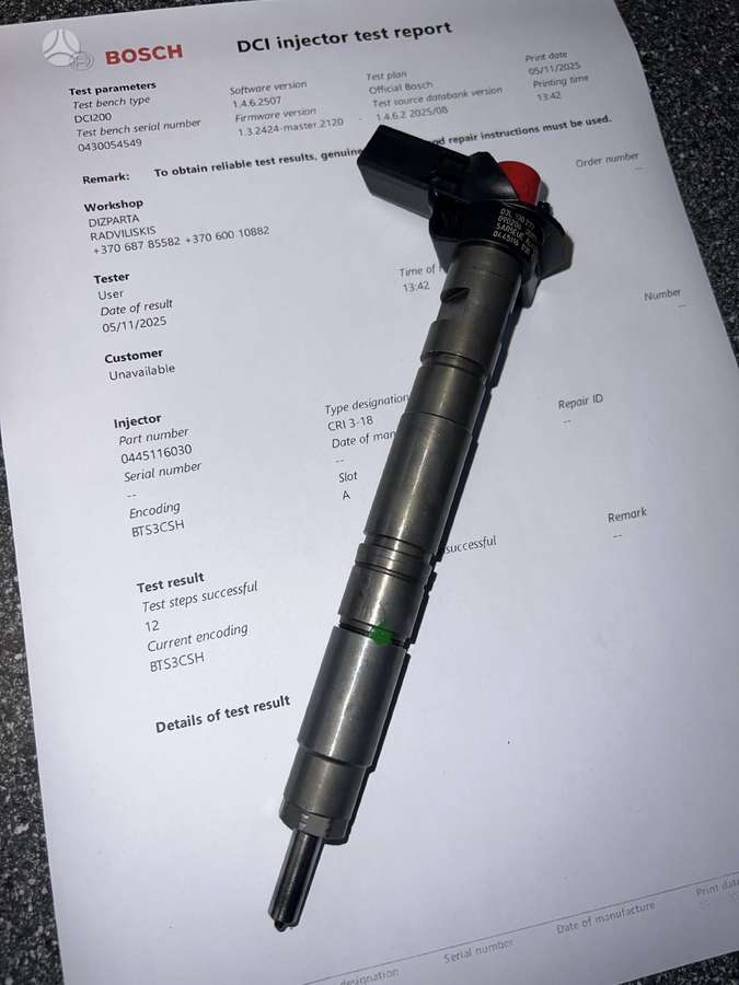 Volkswagen Golf, 0445116030, injection system