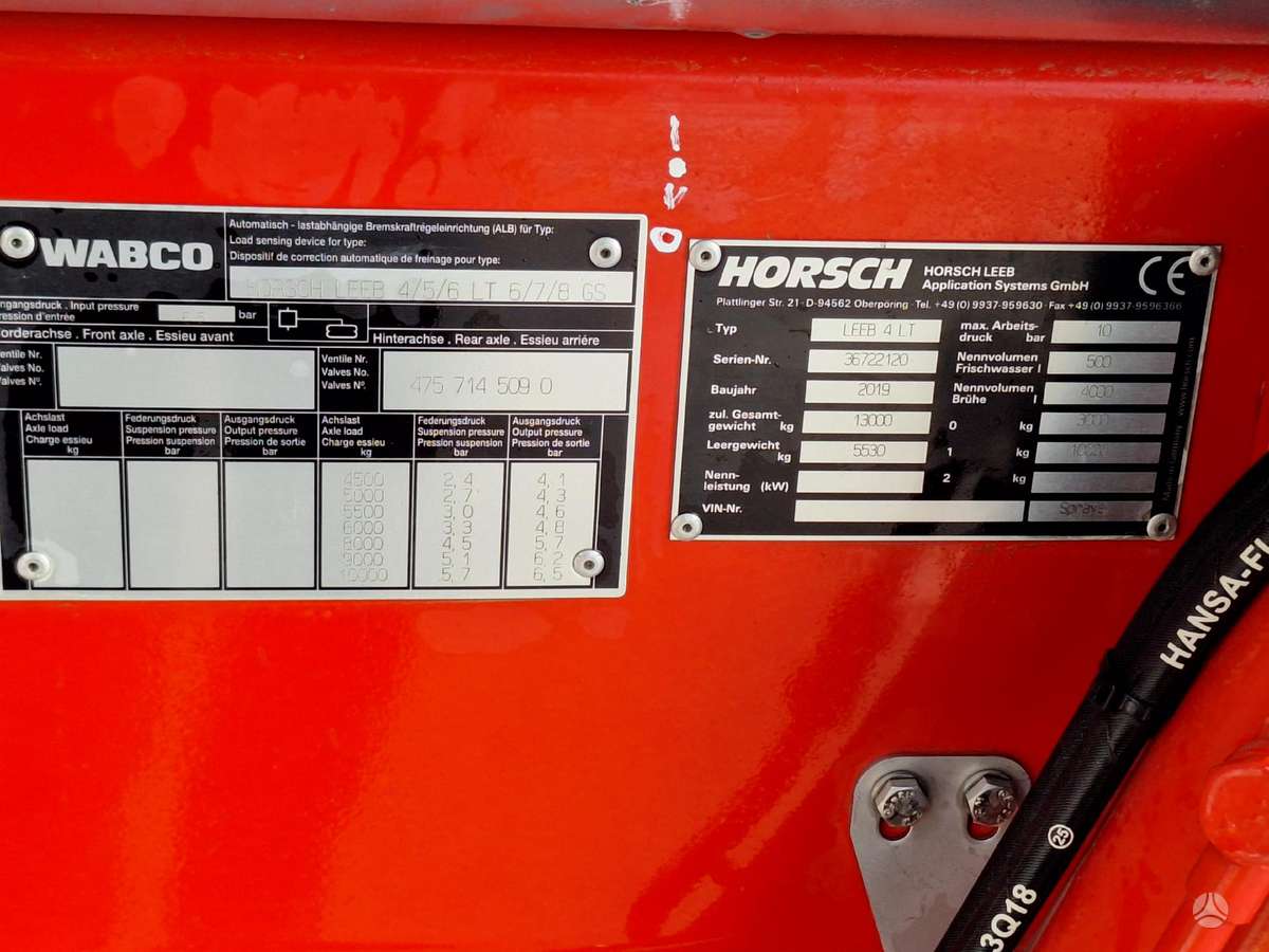 Horsch Leeb 4 LT, sprayers