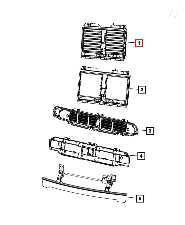 Dodge Ram, 68567923AC, радиаторная решётка