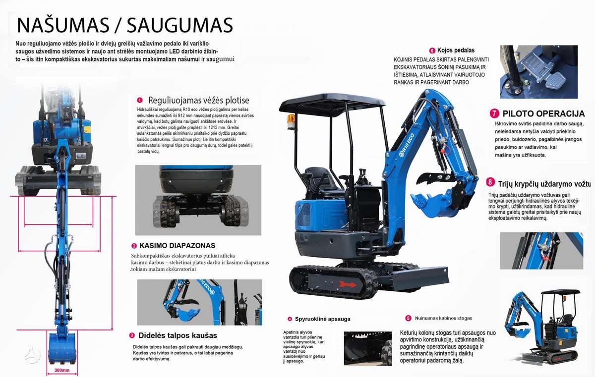 Rippa R10-6 Eco (Kubota), mini excavator