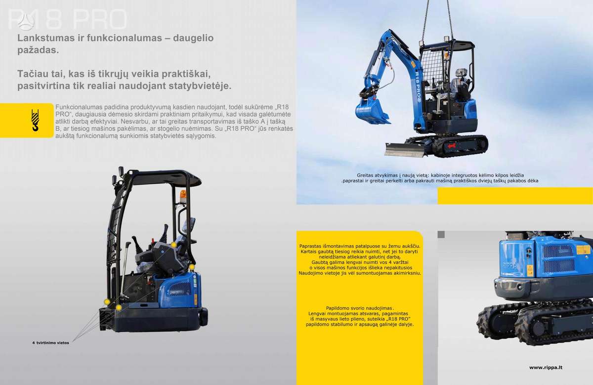 Rippa R18 Pro (Kubota), mini excavator