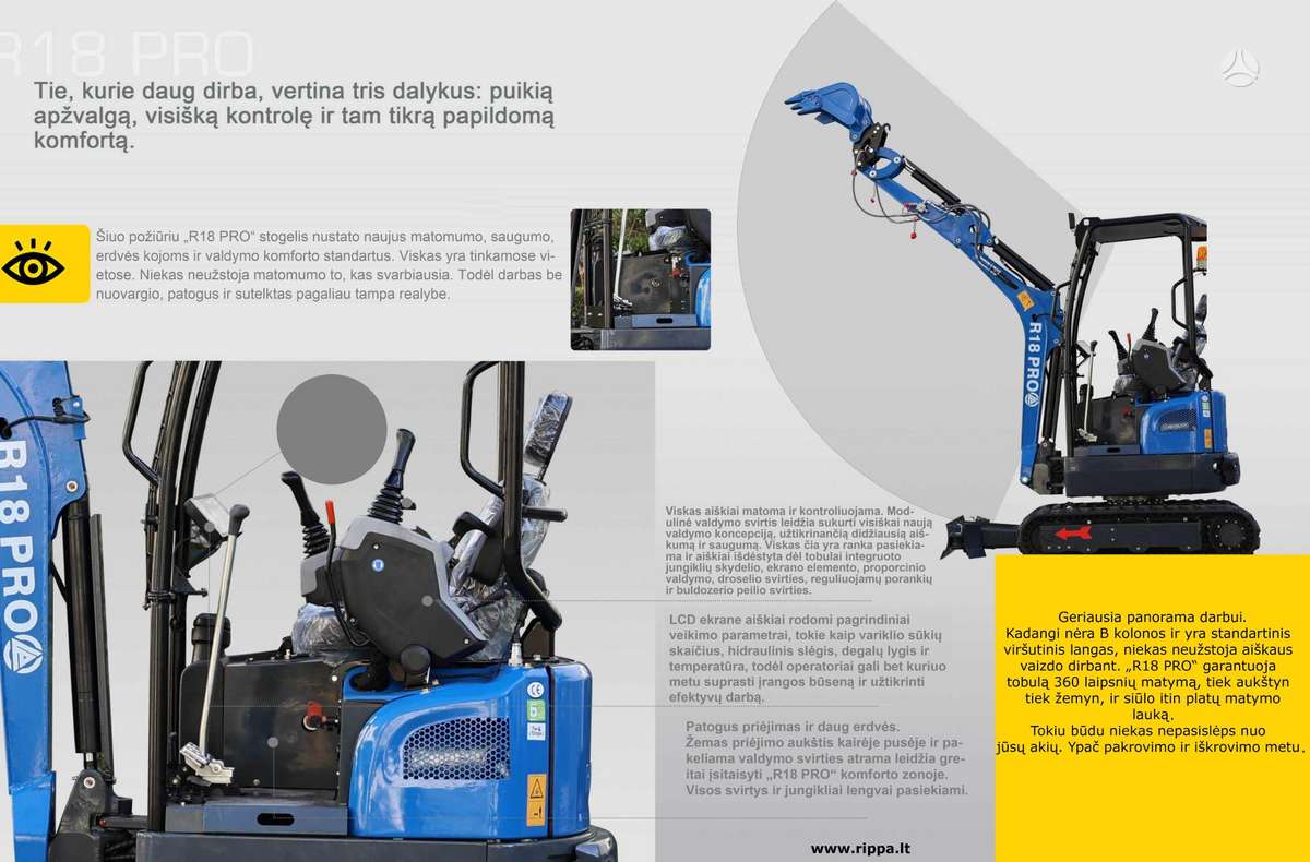 Rippa R18 Pro (Kubota), mini excavator