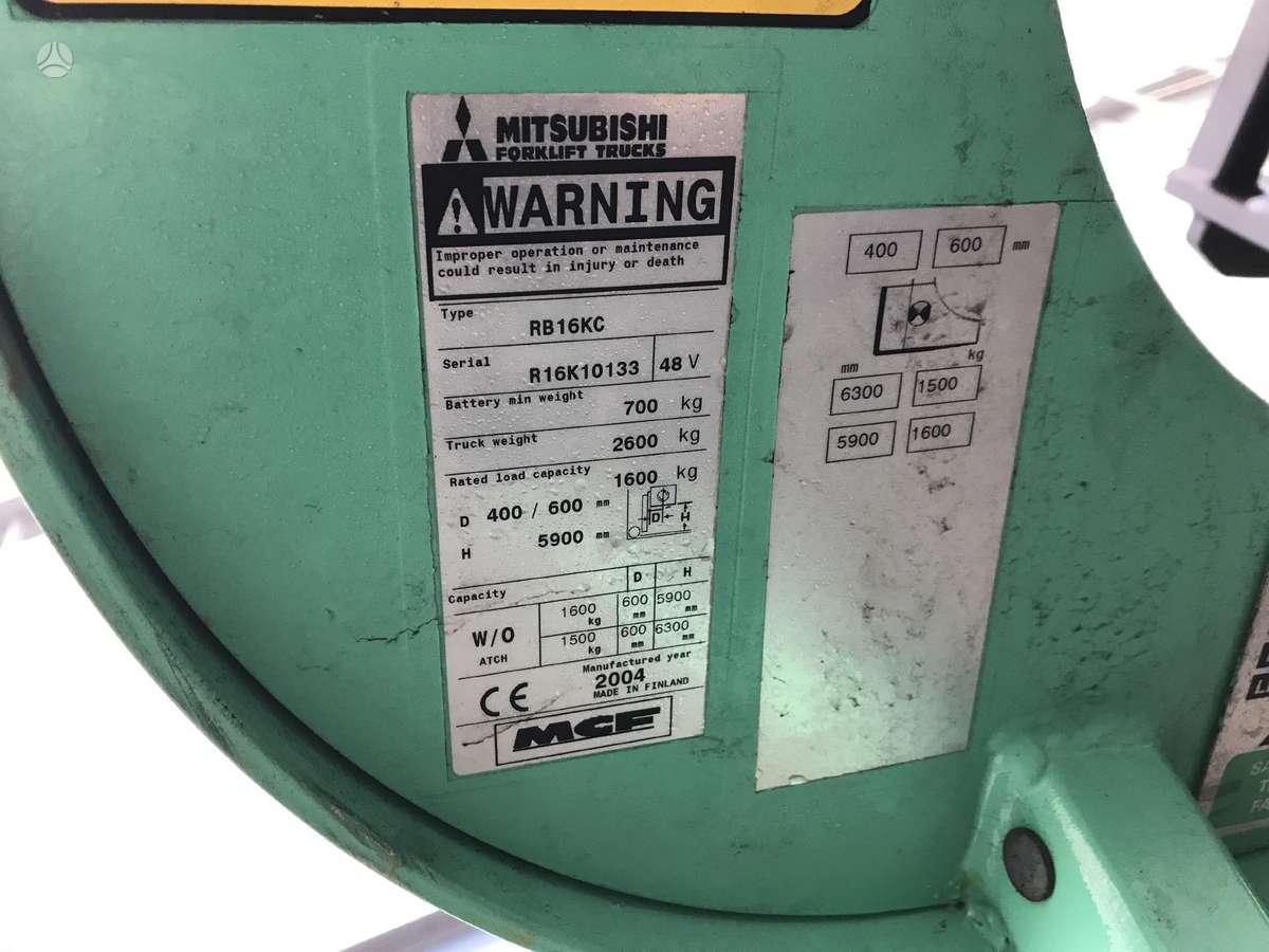 Mitsubishi RB16KC, forklifts