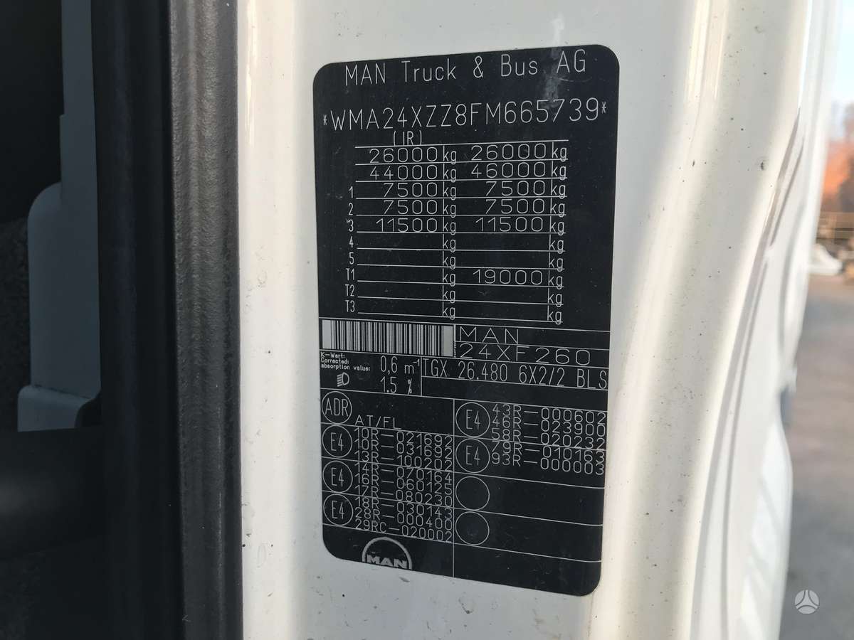 MAN TGX 26.480 dalimis, тягачи