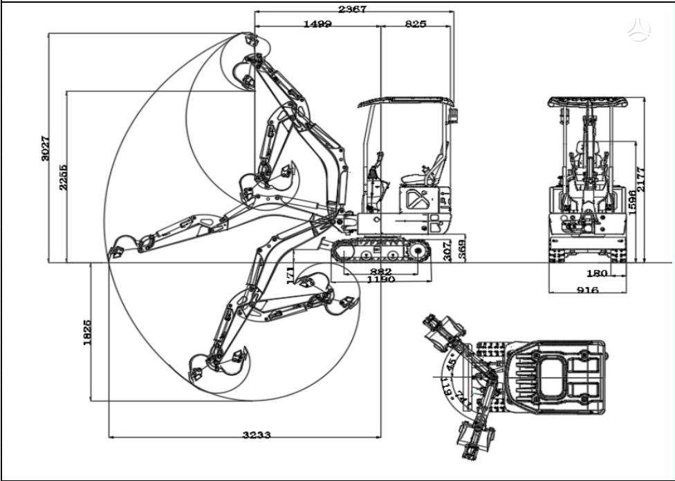 -Kita- 1t mini ekskavatorius R10, мини-экскаваторы