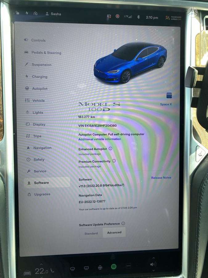 Tesla Model S, 100 kWh, hatchback