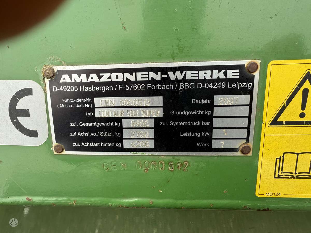 Amazone Centaur 5001 SUPER, сеялки, сажалки