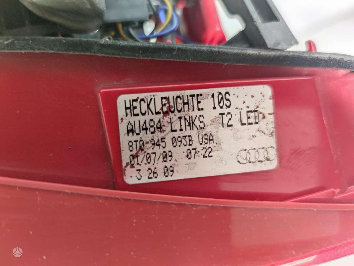 Audi A5, 8T0945093B, hood (front, rear), lights