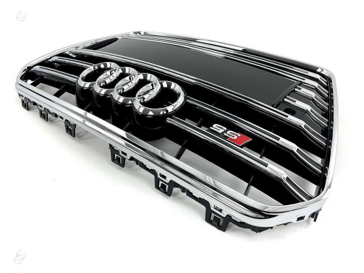 Audi A5, S5, S5 8t0 complete black chrome front bumper grille with sensor h
