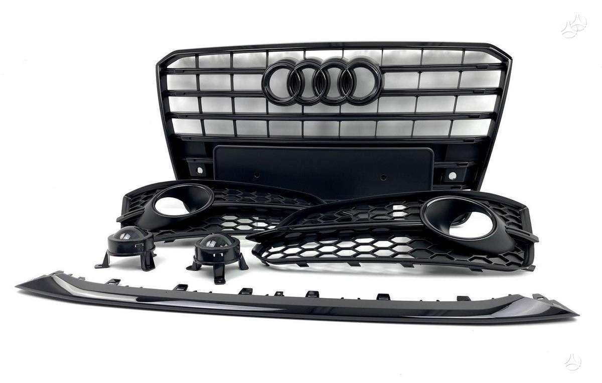 Audi A8, Shadow line, Complete audi s8 d4 facelift shadow line front bumper grille