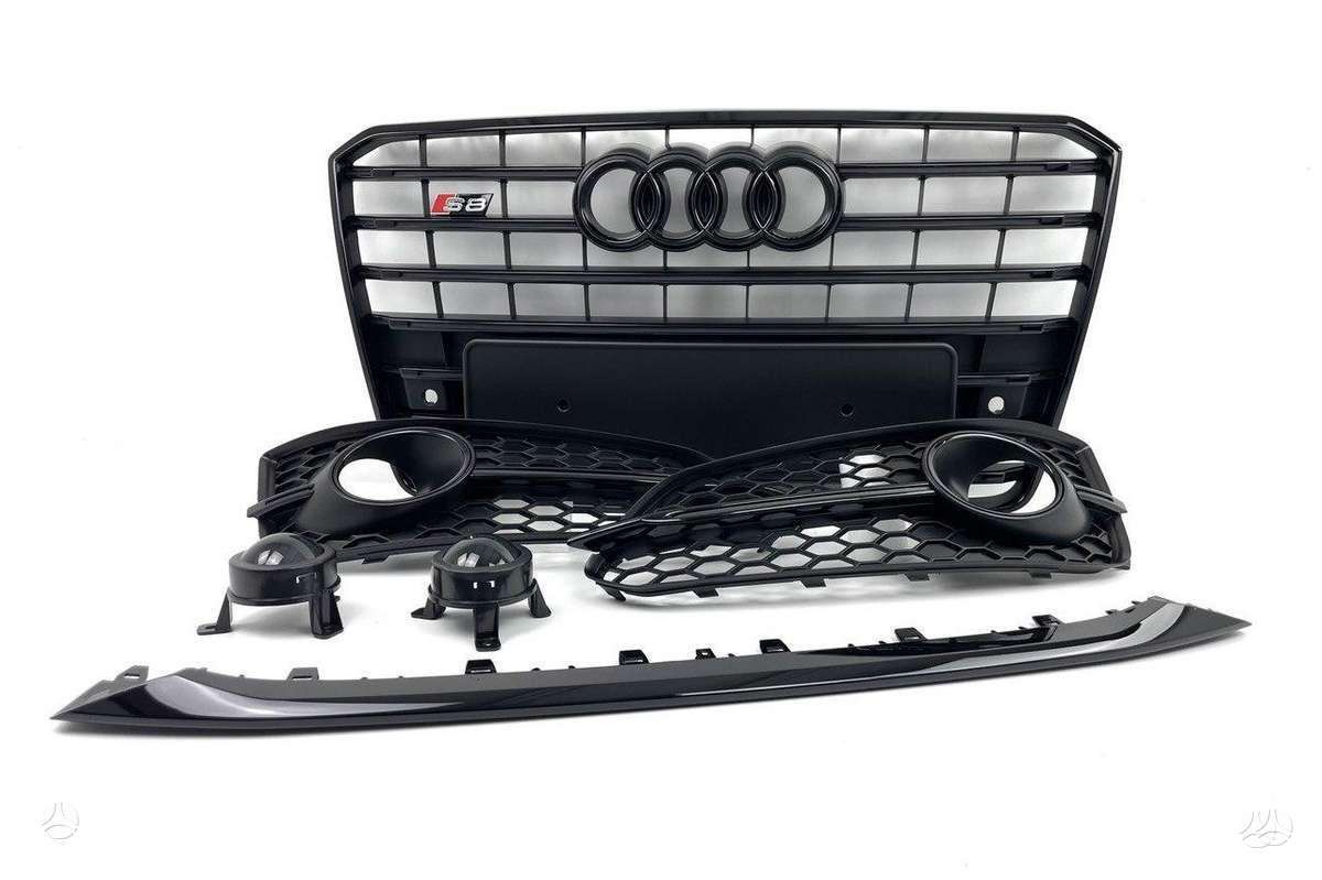 Audi S8, Shadow line, Complete audi s8 d4 facelift shadow line front bumper grille s