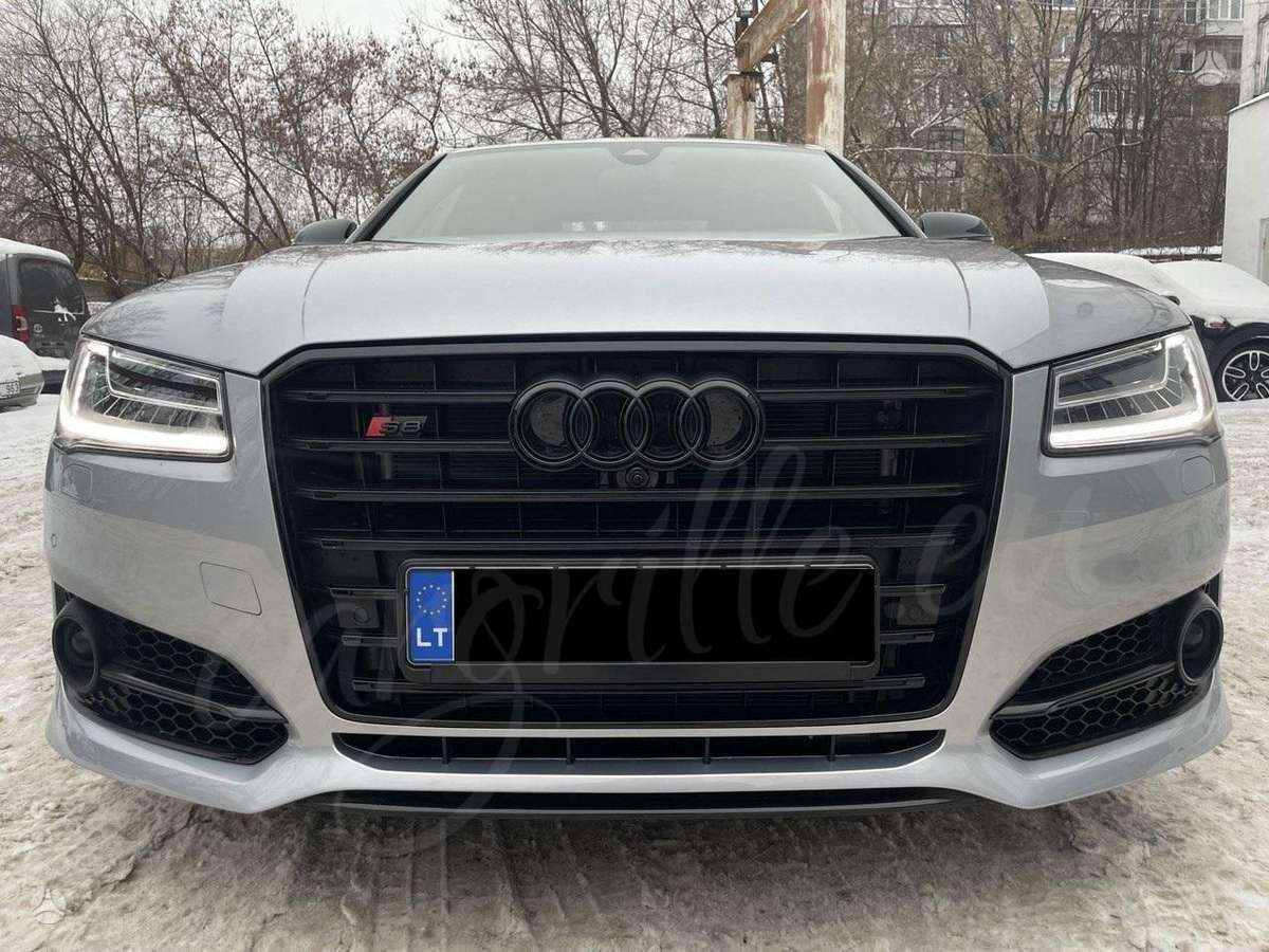 Audi S8, Shadow line, Complete audi s8 d4 facelift shadow line front bumper grille s