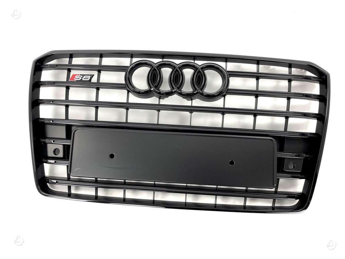 Audi S8, Shadow line, Complete audi s8 d4 facelift shadow line front bumper grille s