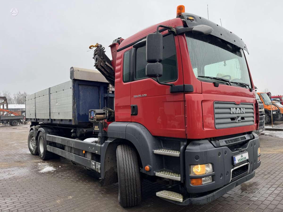 MAN TGA 26.320 6x2/4, самосвалы с краном