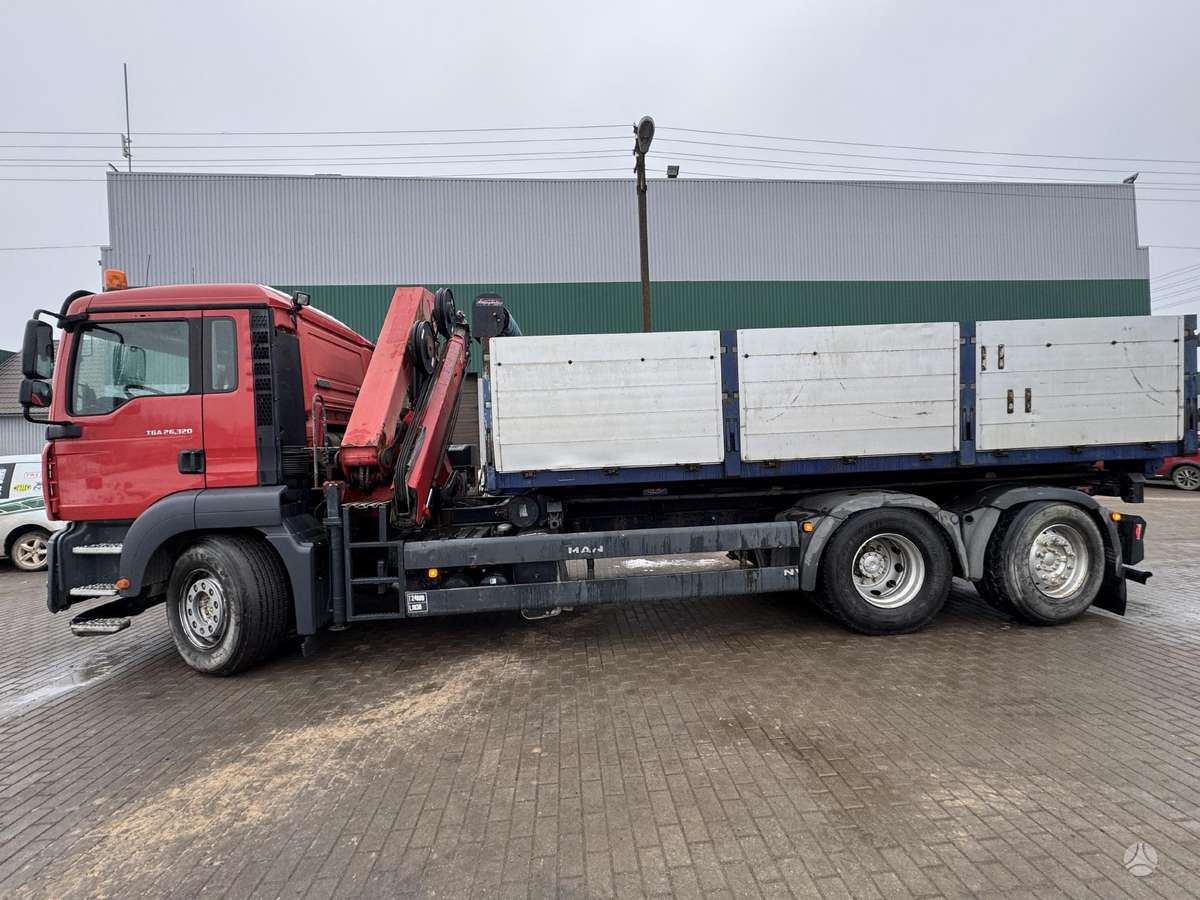 MAN TGA 26.320 6x2/4, самосвалы с краном