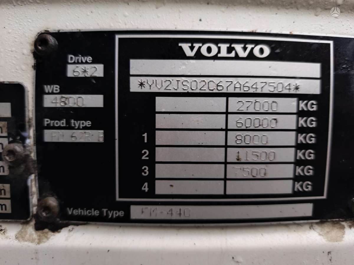 Volvo FM440, važiuoklės