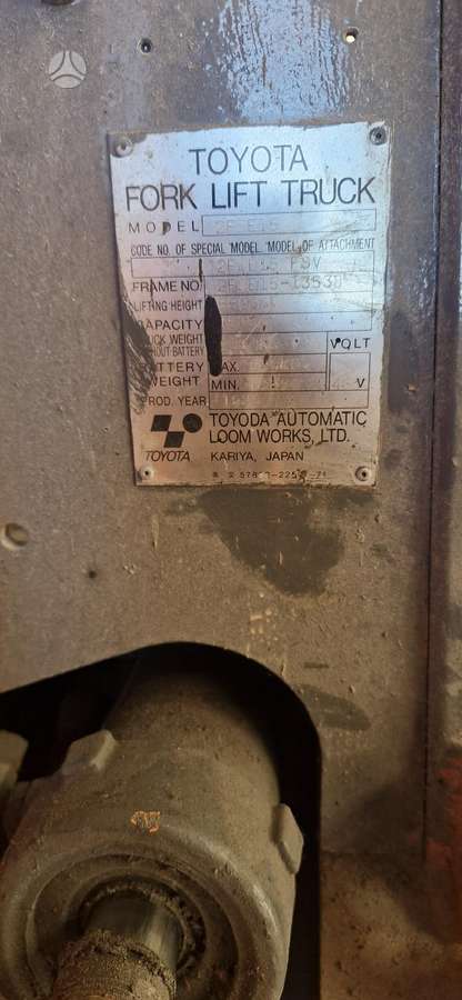 Toyota 2F E15, šakiniai krautuvai