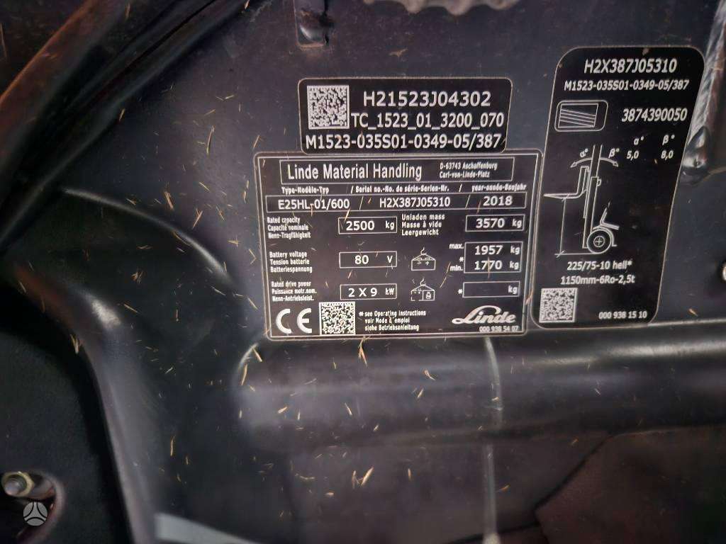 Linde E25HL 600, вилочные погрузчики