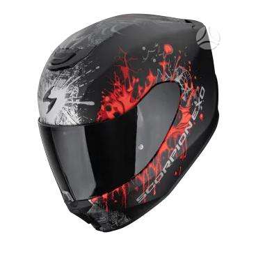 Scorpion EXO - 391 Leo red moto šalmas, интеграл