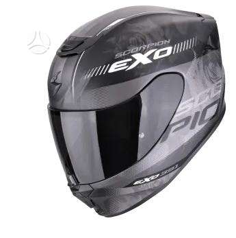 Scorpion EXO - 391 white moto šalmas, интеграл
