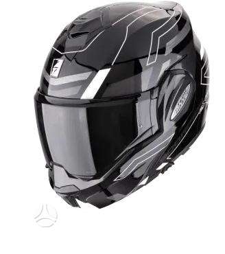 Scorpion EXO - TECH EVO matt black moto, модулярные / флип-ап