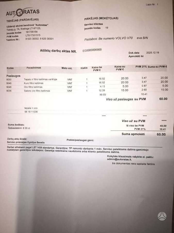 Volvo V70, 2.4 l., Универсал