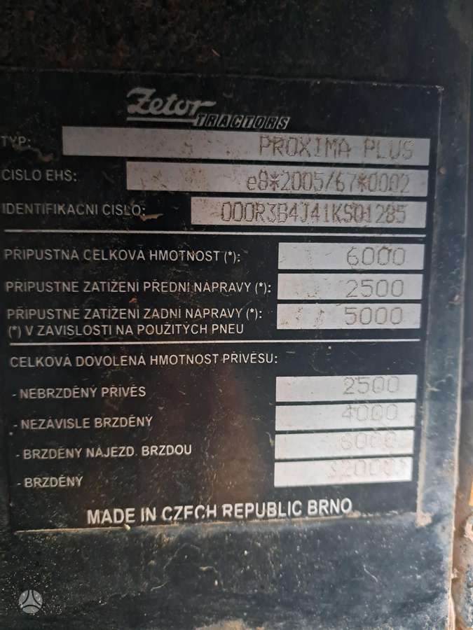 Zetor Proxima Plus 10541, tractors