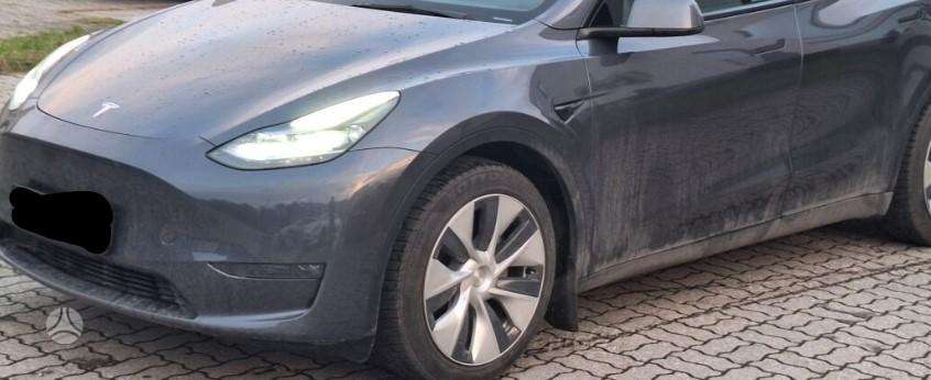 Tesla Model Y Auto ardomas platesnė info telefonu