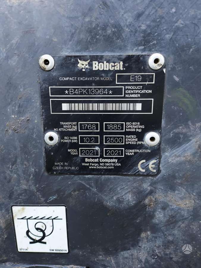 Bobcat E 19, mini excavator