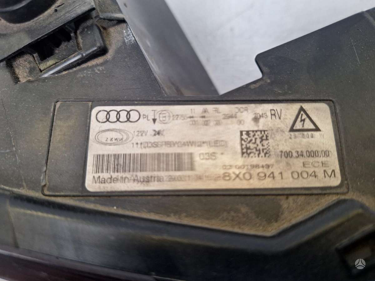 Audi A1, 8X0941004M, žibintai