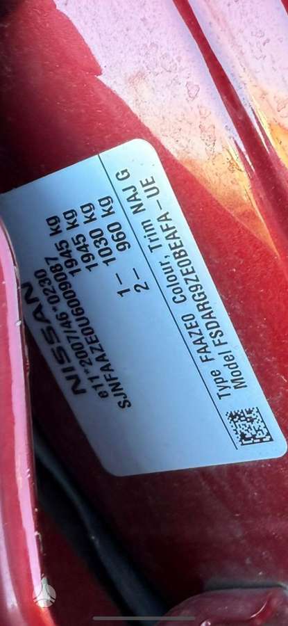Nissan Leaf Dalimis rida 102000