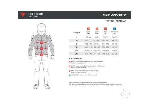 Shima Solid Pro 2.0 moto striukė, sporta / street