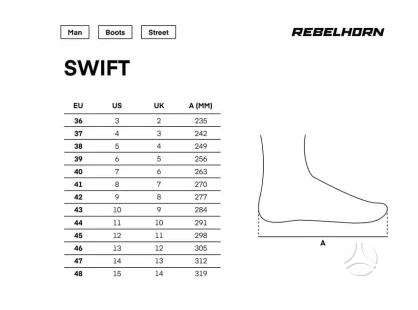 Rebelhorn Swift moto batai, туринг / стрит