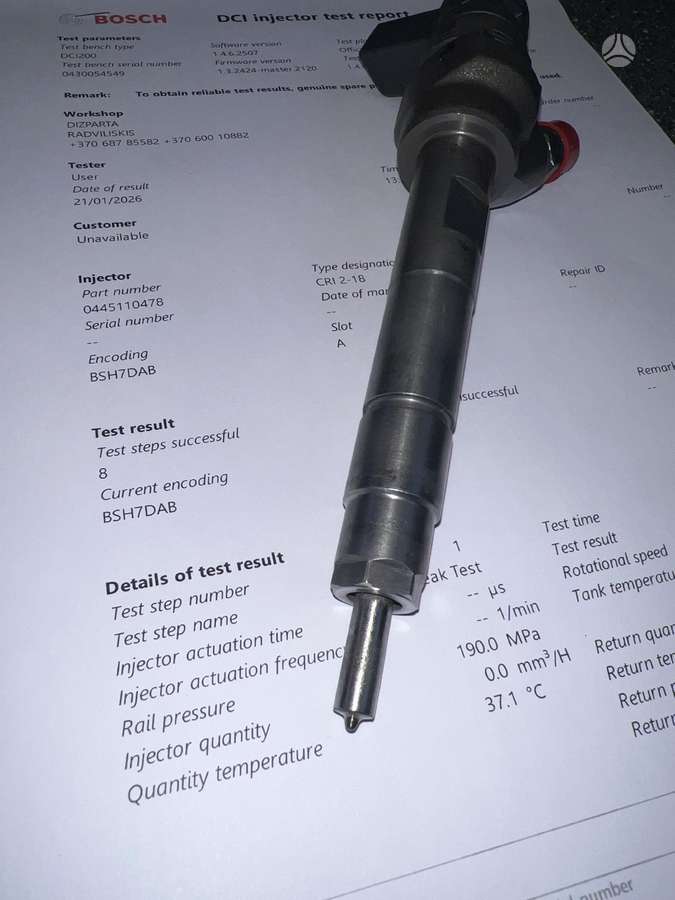 BMW 320, 0445110382 0445110616, injection system