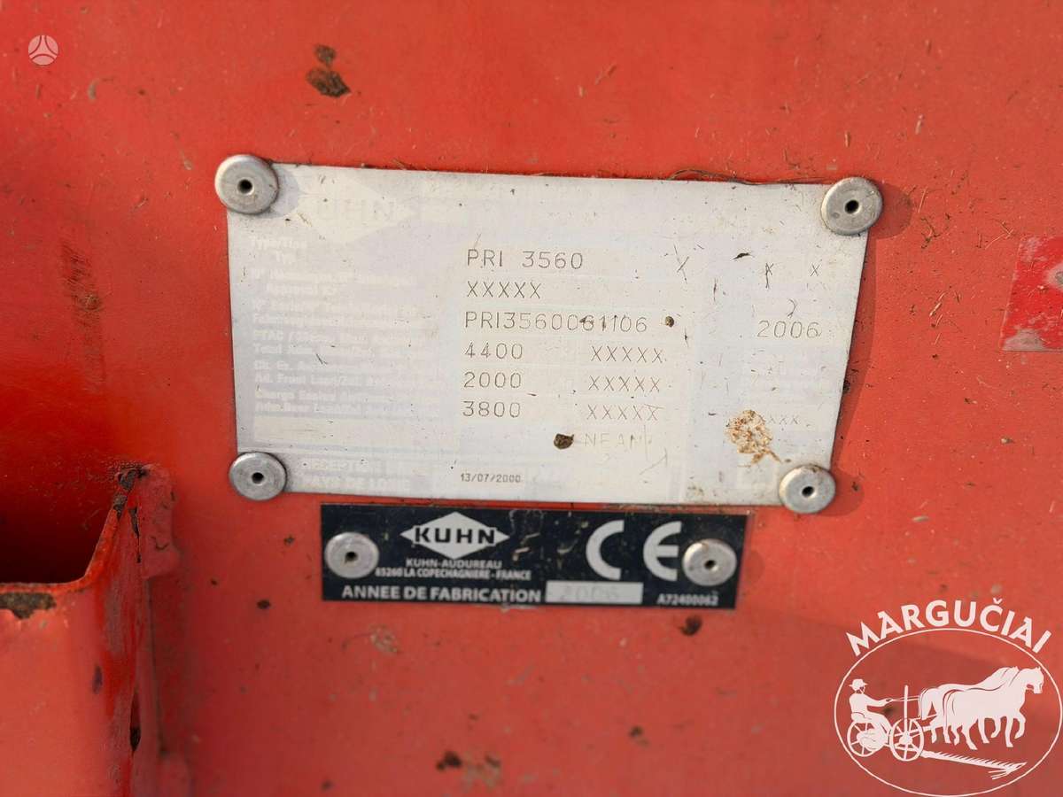 Kuhn Primor 3560, pašarų ruošimo technika
