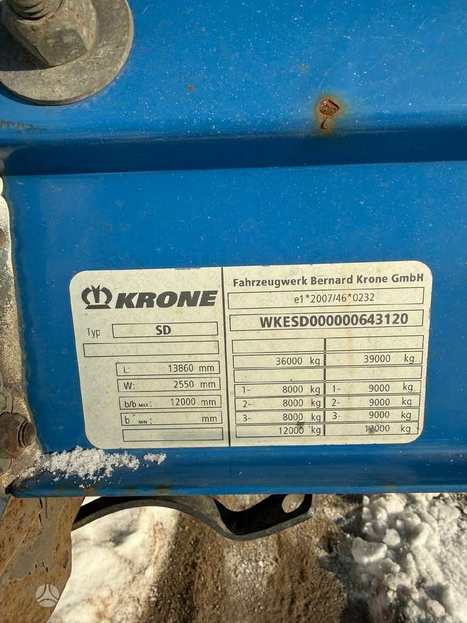 Krone SD MEGA, užuolaidinės / tentinės