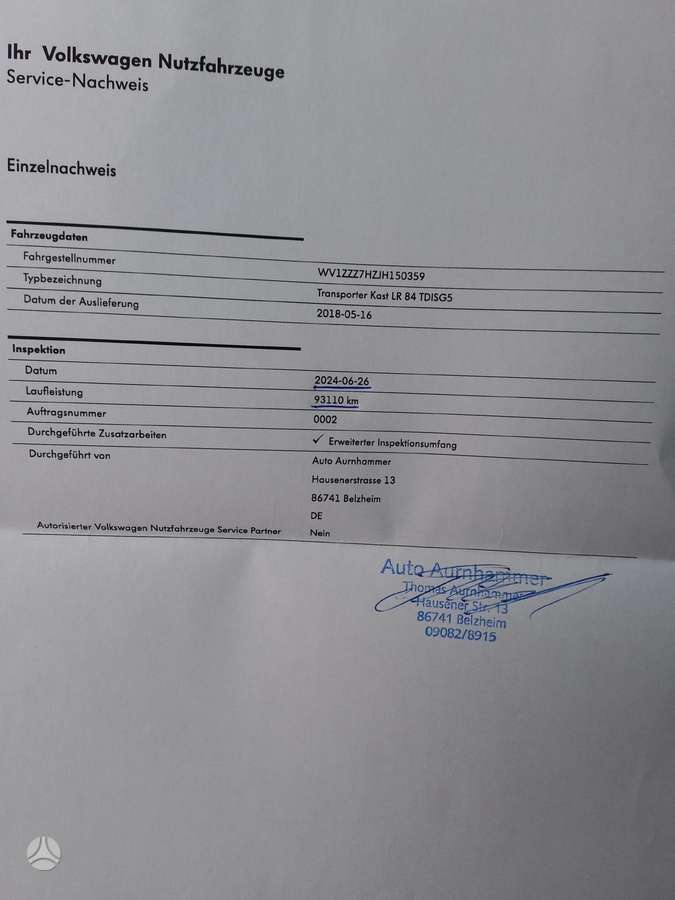 Volkswagen Transporter, 2.0 l., cargo van 24