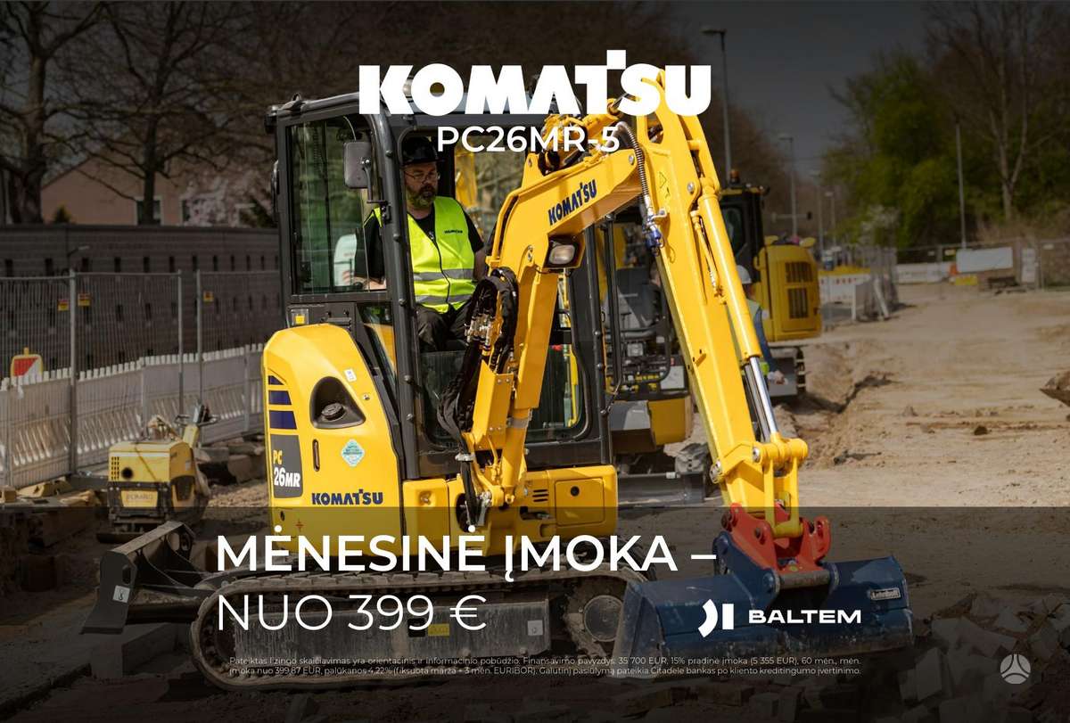 Komatsu PC26MR-5, mini ekskavatori