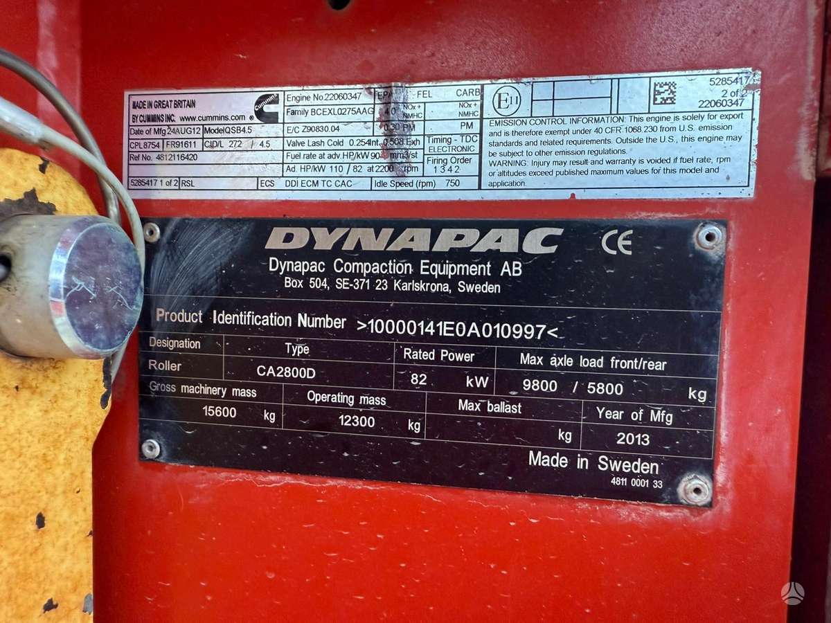Dynapac S2800D , 12 ton, vibro technika