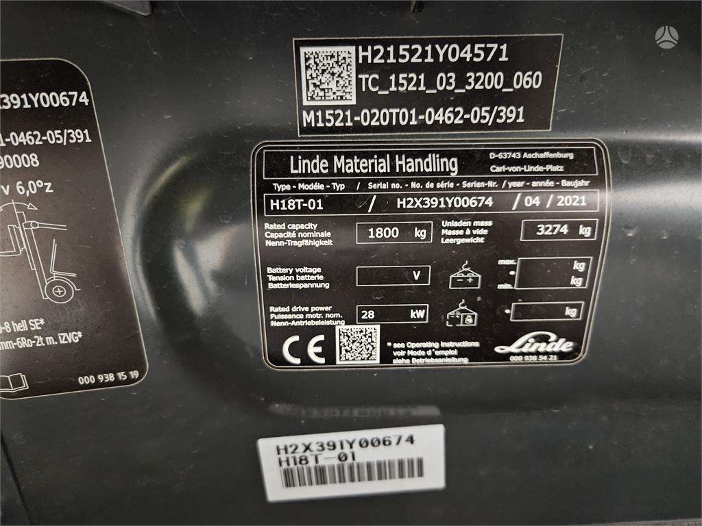 Linde H18T, forklifts