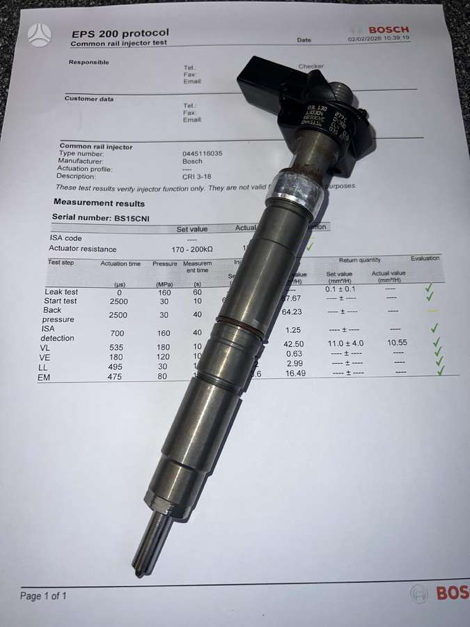 Volkswagen Caravelle, 0445116035, injection system