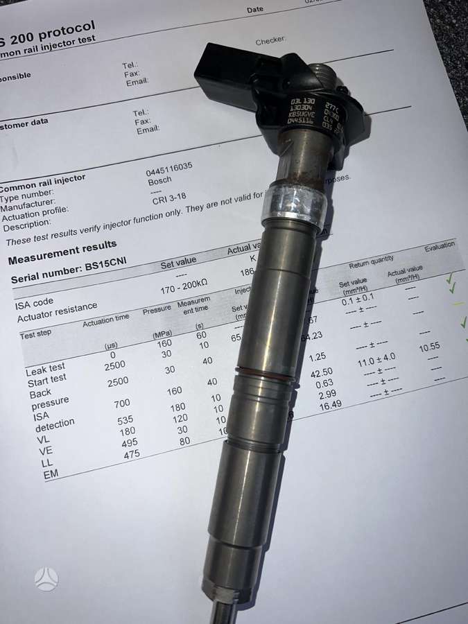 Volkswagen Caravelle, 0445116035, injection system