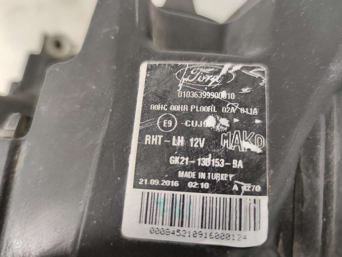 Ford Transit Custom, GK2113D153BA   GK2113D152BA, lights