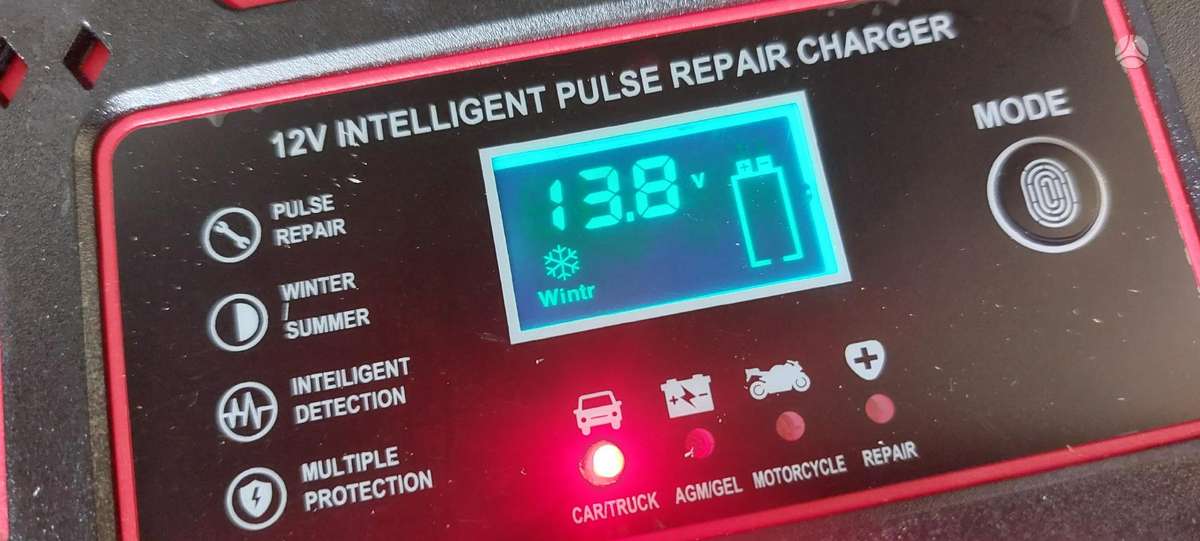 Išmanus akumuliatorių pakrovėjas įkroviklis 12v 6A