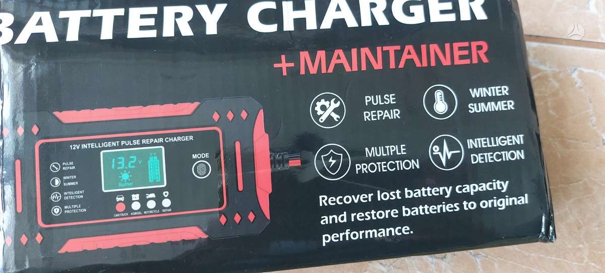 Išmanus akumuliatorių pakrovėjas įkroviklis 12v 6A