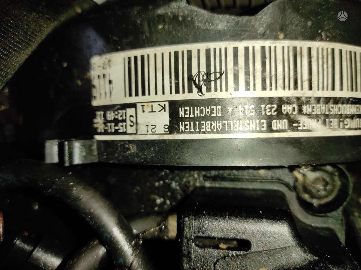 Volkswagen Transporter Tik variklis ir dėžė caa kodas