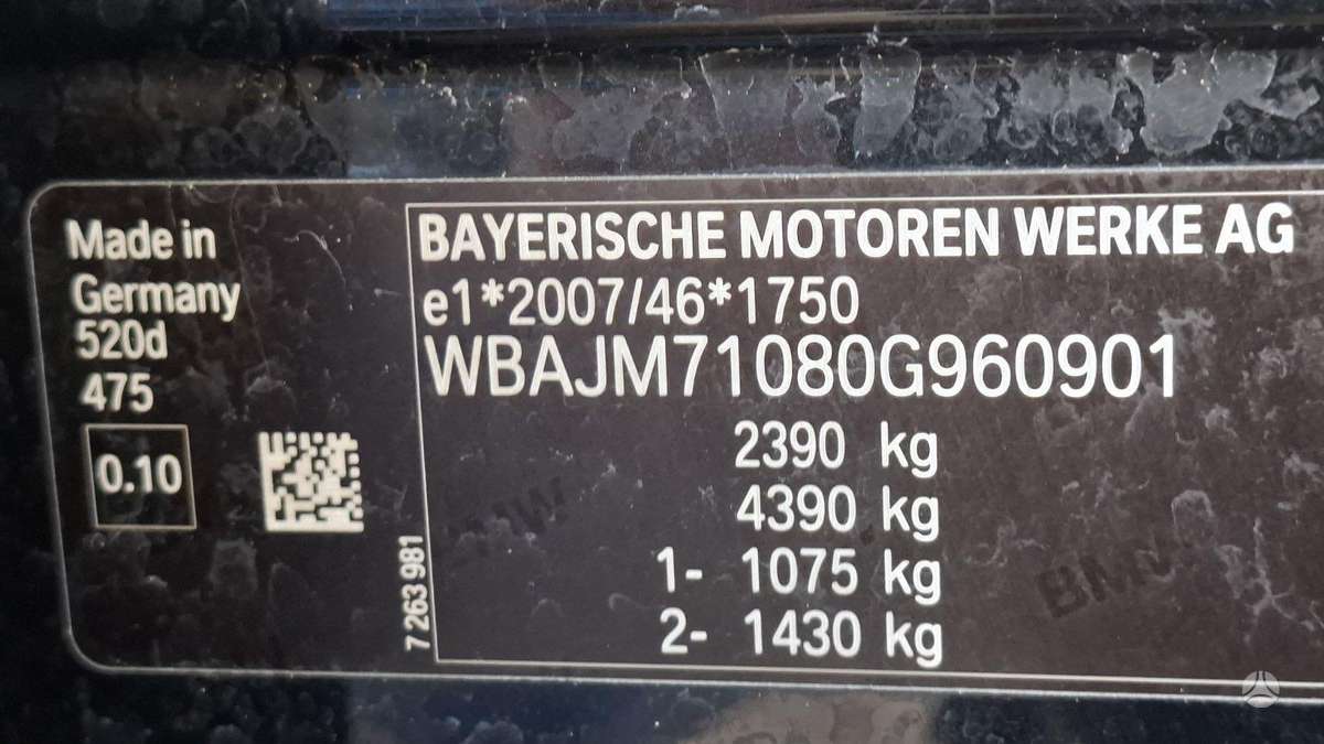 BMW 520, 2.0 l., universalas
