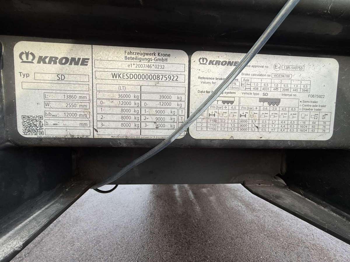 Krone SD, пологовые / тентовые