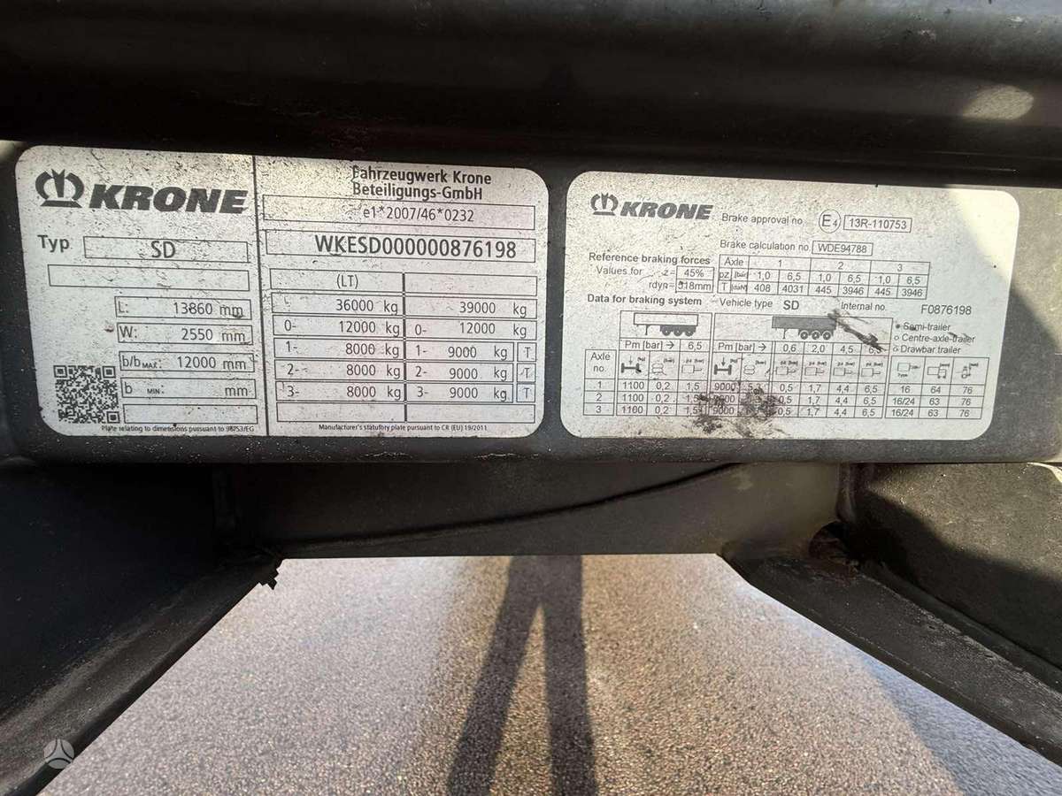 Krone SD, пологовые / тентовые