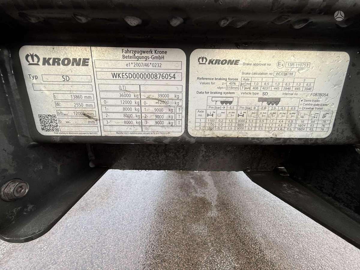 Krone SD, пологовые / тентовые